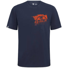 Edmonton Oilers Levelwear Focal Blasted T-Shirt - Navy | NHL online