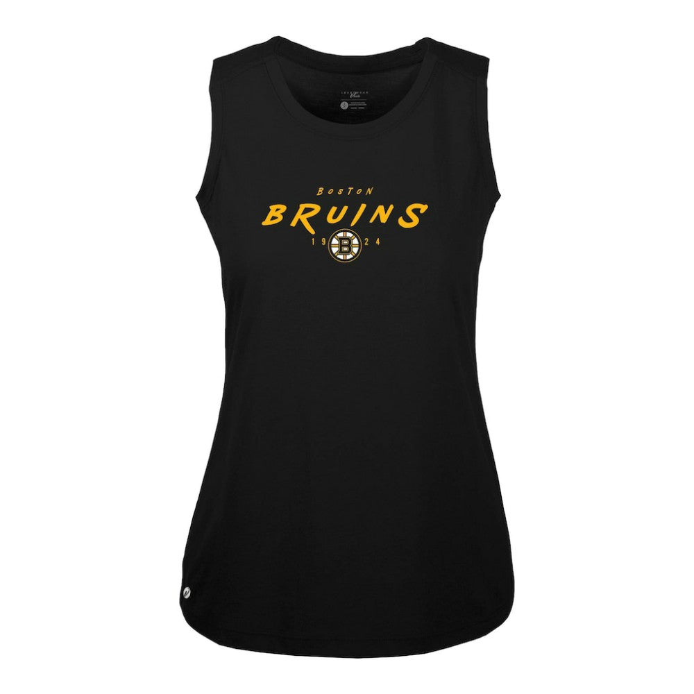 Boston Bruins Levelwear Women's Macy Scratched Tank Top - Black | NHL discount