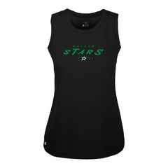 Dallas Stars Levelwear Women's Macy Scratched Tank Top - Black | NHL Clearance