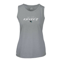 San Jose Sharks Levelwear Women's Macy Scratched Tank Top - Gray | NHL online