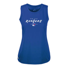 New York Rangers Levelwear Women's Macy Scratched Tank Top - Royal | NHL Lifestyle