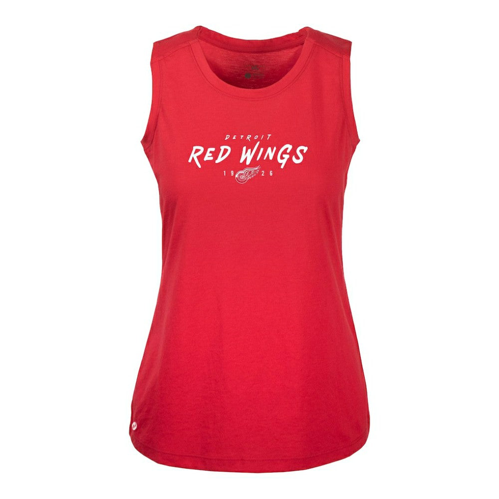 Detroit Red Wings Levelwear Women's Macy Scratched Tank Top - Red | NHL Lifestyle