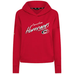 Carolina Hurricanes Levelwear Women's Sweet Sizzle Tri-Blend Cropped Pullover Hoodie - Red | NHL Lifestyle