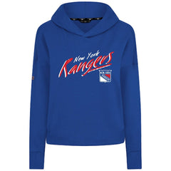 New York Rangers Levelwear Women's Sweet Sizzle Tri-Blend Cropped Pullover Hoodie - Royal | NHL sale