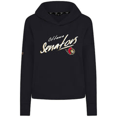 Ottawa Senators Levelwear Women's Sweet Sizzle Tri-Blend Cropped Pullover Hoodie - Black | NHL online