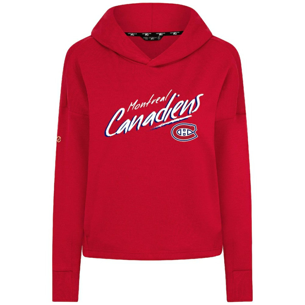 Montreal Canadiens Levelwear Women's Sweet Sizzle Tri-Blend Cropped Pullover Hoodie - Red | NHL online