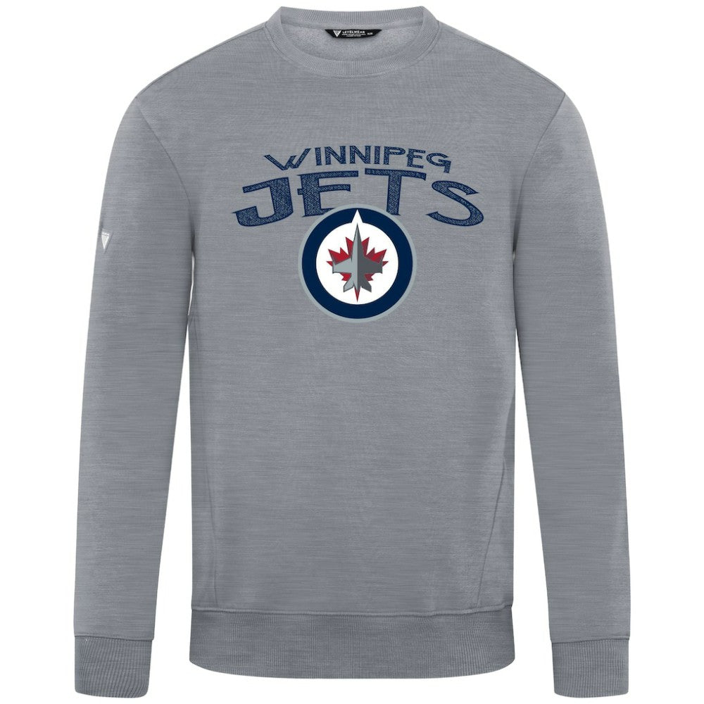 Winnipeg Jets Levelwear Zane Mission Sweatshirt - Gray | NHL Lifestyle