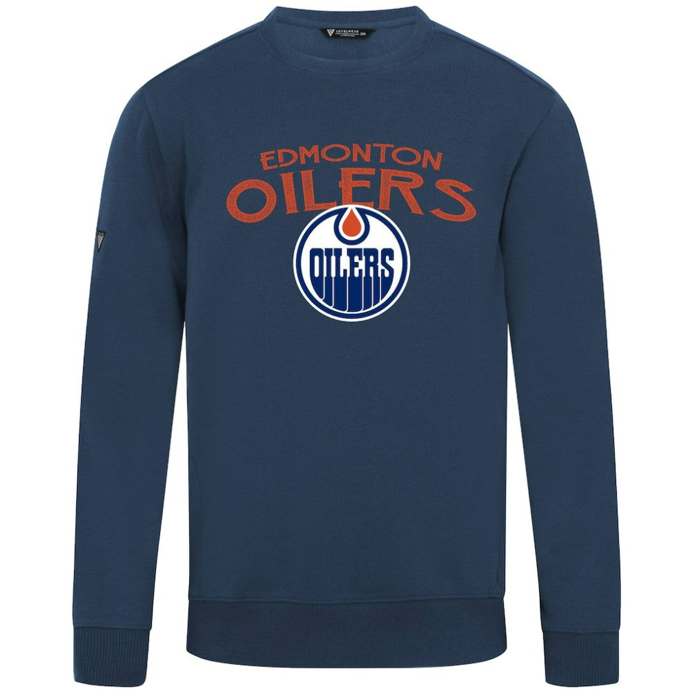 Edmonton Oilers Levelwear Zane Mission Sweatshirt - Navy | NHL Clearance