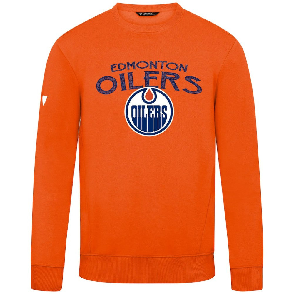 Edmonton Oilers Levelwear Zane Mission Sweatshirt - Orange | NHL Lifestyle