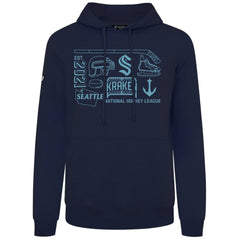 Seattle Kraken Levelwear Podium Campaign Pullover Hoodie - Deep Sea Blue | NHL discount