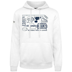 St. Louis Blues Levelwear Podium Campaign Pullover Hoodie - White | NHL sale