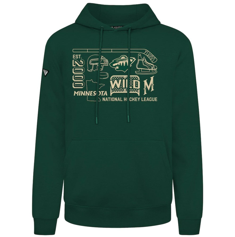 Minnesota Wild Levelwear Podium Campaign Pullover Hoodie - Green | NHL sale