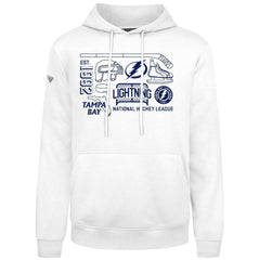 Tampa Bay Lightning Levelwear Podium Campaign Pullover Hoodie - White | NHL Clearance