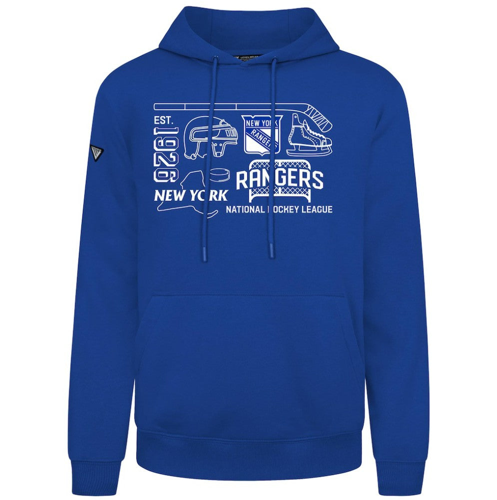 New York Rangers Levelwear Podium Campaign Pullover Hoodie - Royal | NHL discount