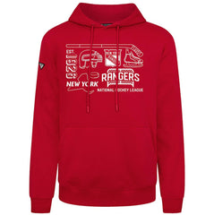 New York Rangers Levelwear Podium Campaign Pullover Hoodie - Red | NHL online
