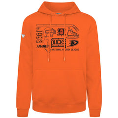 Anaheim Ducks Levelwear Podium Campaign Pullover Hoodie - Orange | NHL Clearance
