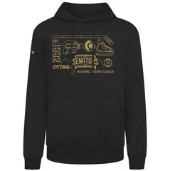 Ottawa Senators Levelwear Podium Campaign Pullover Hoodie - Black | NHL near me