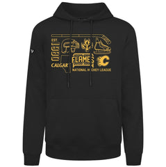 Calgary Flames Levelwear Podium Campaign Pullover Hoodie - Black | NHL Lifestyle