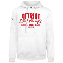 Detroit Red Wings Levelwear Podium Response Pullover Hoodie - White | NHL Clearance