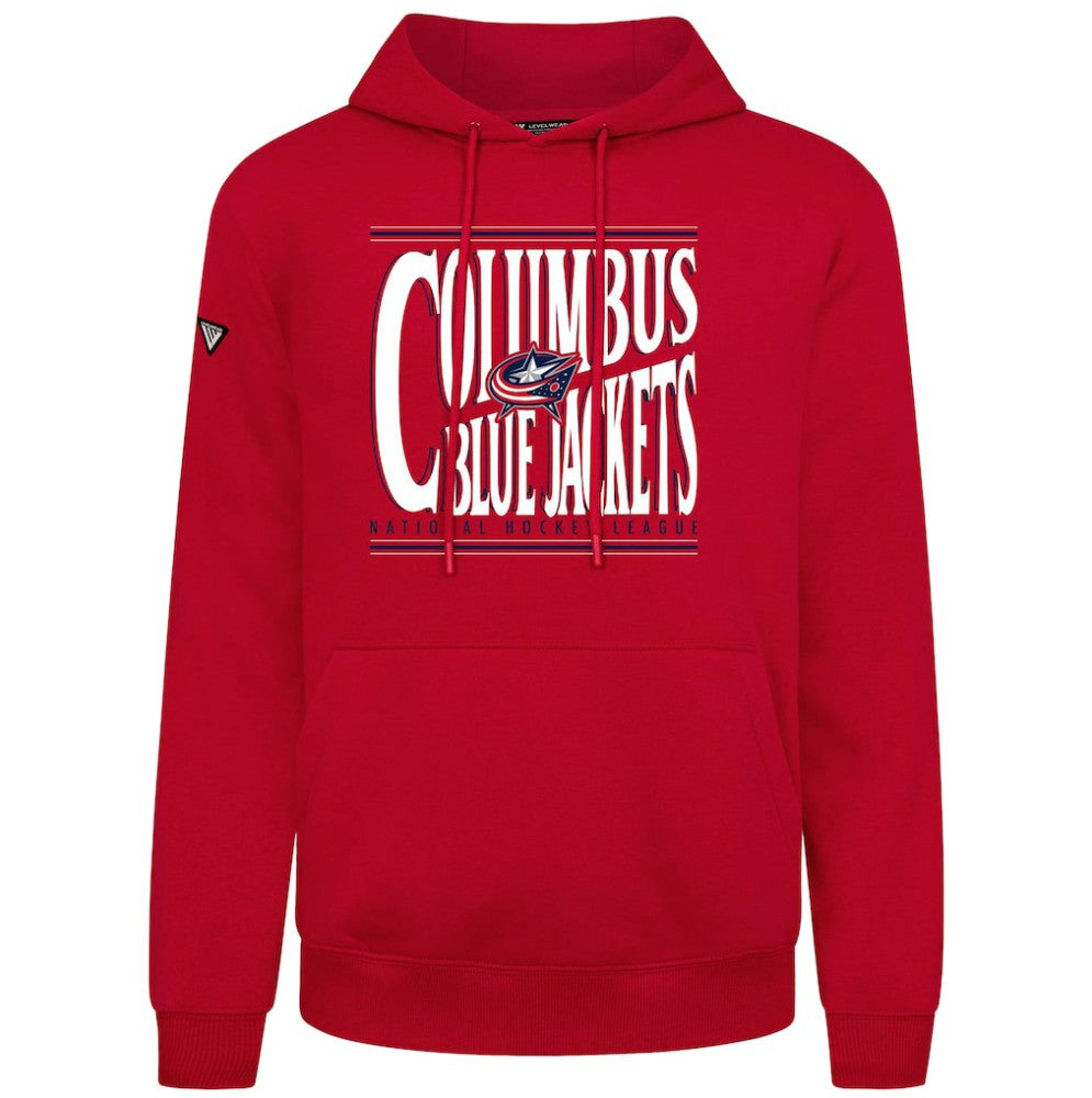 Columbus Blue Jackets Levelwear Podium Powerhouse Pullover Hoodie - Red | NHL discount