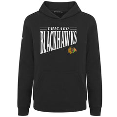 Chicago Blackhawks Levelwear Youth Jr Podium Tally Pullover Hoodie - Black | NHL sale