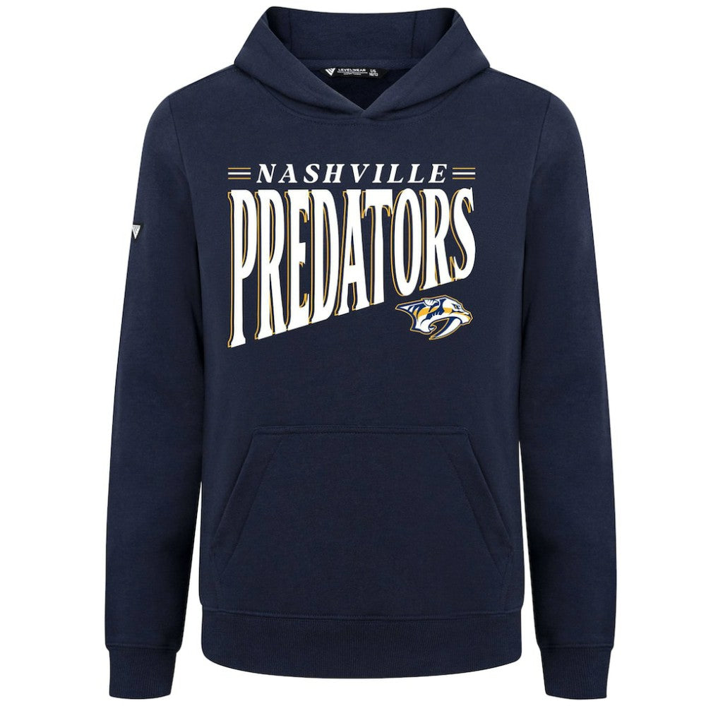 Nashville Predators Levelwear Youth Jr Podium Tally Pullover Hoodie - Navy | NHL Clearance
