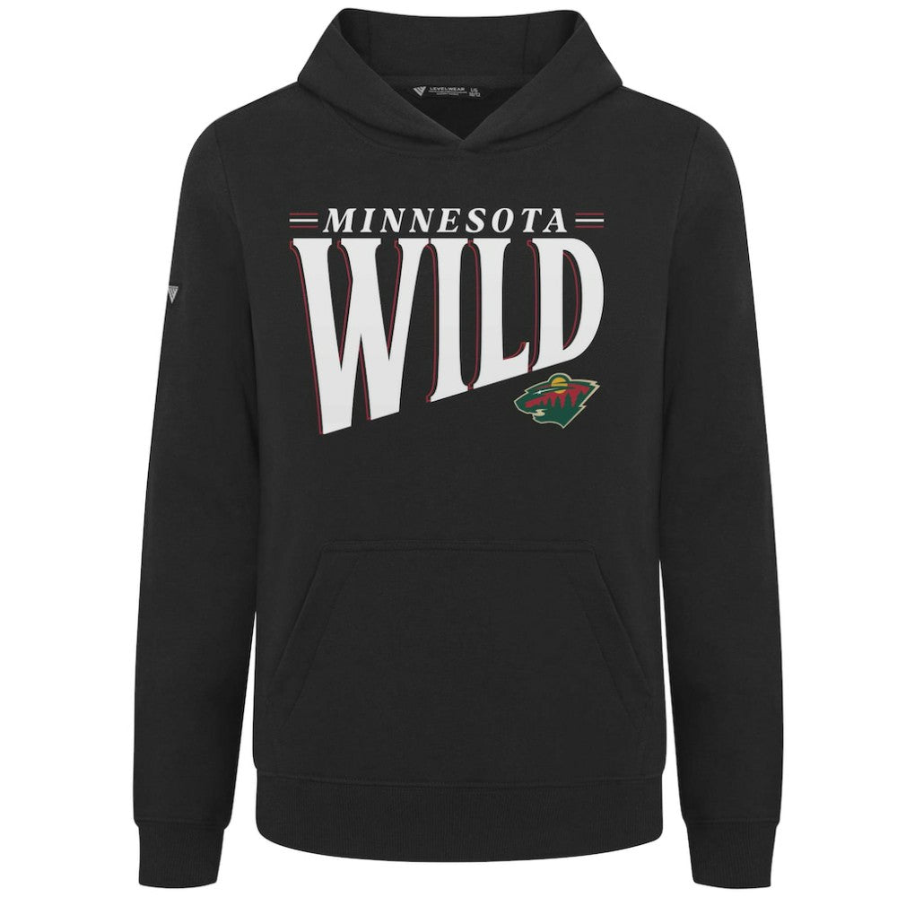 Minnesota Wild Levelwear Youth Jr Podium Tally Pullover Hoodie - Black | NHL discount