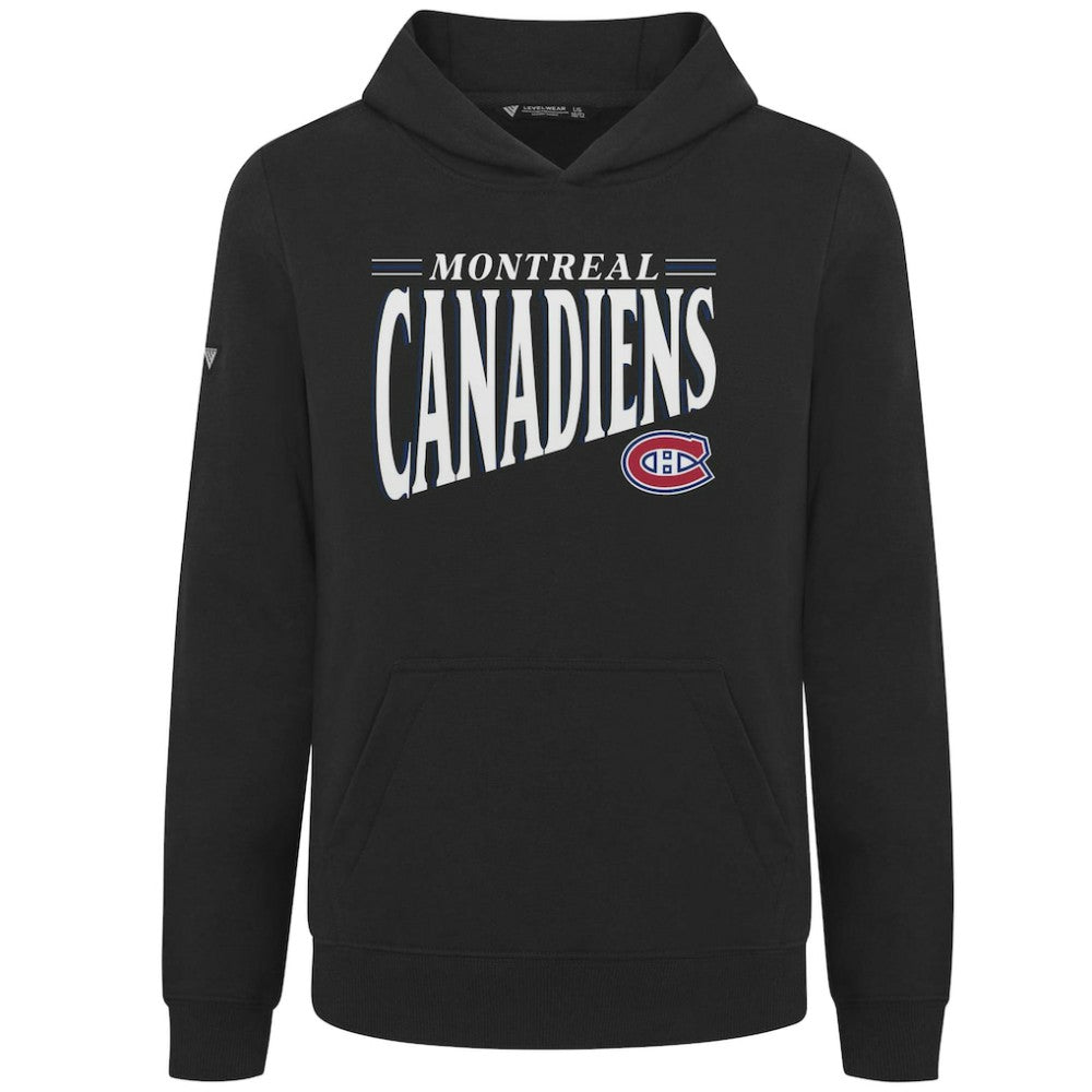 Montreal Canadiens Levelwear Youth Jr Podium Tally Pullover Hoodie - Black | NHL Clearance