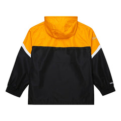 Pittsburgh Steelers Tie Breaker Vintage Logo Lightweight Anorak Half-Zip Windbreaker - Gold/Black - Mitchell & Ness