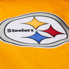 Pittsburgh Steelers Tie Breaker Vintage Logo Lightweight Anorak Half-Zip Windbreaker - Gold/Black - Mitchell & Ness