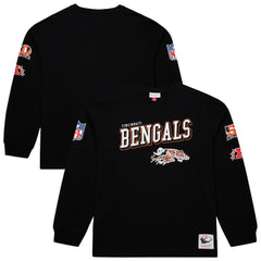 Cincinnati Bengals Training Camp Vintage Logos Long Sleeve T-Shirt - Black - Mitchell & Ness
