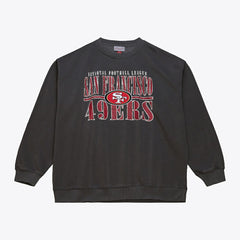 San Francisco 49ers Downtown Collection Fleece Sweatshirt - Black - Mitchell & Ness