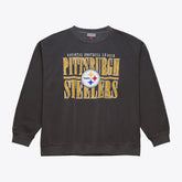 Pittsburgh Steelers Downtown Collection Fleece Sweatshirt - Black - Mitchell & Ness