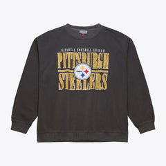 Pittsburgh Steelers Downtown Collection Fleece Sweatshirt - Black - Mitchell & Ness