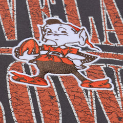 Cleveland Browns Downtown Crew Vintage Logo Sweatshirt - Black - Mitchell & Ness