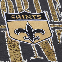 New Orleans Saints Downtown Crew Vintage Logo Sweatshirt - Black - Mitchell & Ness