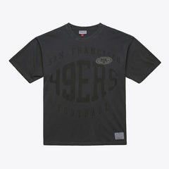 San Francisco 49ers Downtown Collection Premium T-Shirt - Black - Mitchell & Ness