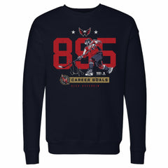 Alexander Ovechkin Washington Capitals 500 Level Number Pullover Sweatshirt - Navy | NHL Lifestyle