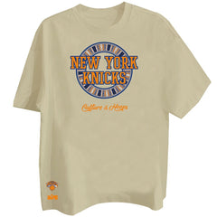 New York Knicks Two Hype Worldwide Collection Premium T-Shirt Khaki