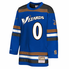 Mitchell & Ness Gilbert Arenas Washington Wizards Youth Maxxed Out 2.0 Fashion Hockey Jersey Blue