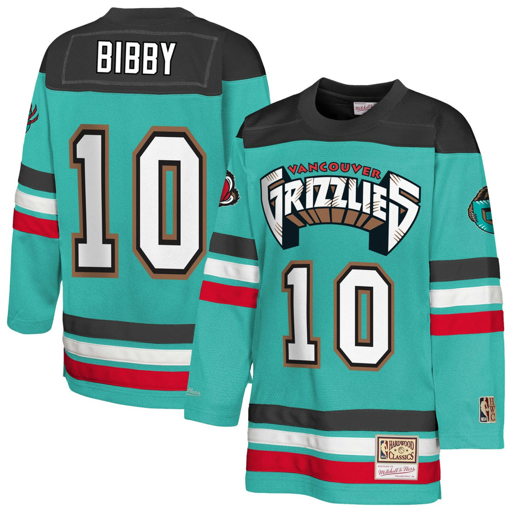 Mitchell & Ness Mike Bibby Memphis Grizzlies Youth Maxxed Out 2.0 Fashion Hockey Jersey Turquoise
