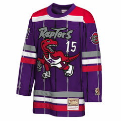 Mitchell & Ness Vince Carter Toronto Raptors Youth Maxxed Out 2.0 Fashion Hockey Jersey Purple