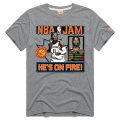 Jalen Brunson New York Knicks Homage Unisex NBA Jam Tri-Blend T-Shirt Gray