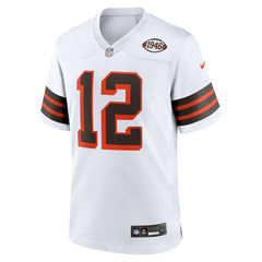 Shedeur Sanders Cleveland Browns 2025 NFL Draft 2nd Alternate Game Jersey - White - Nike