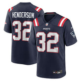 TreVeyon Henderson New England Patriots 2025 NFL Draft Game Jersey - Navy - Nike