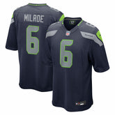 Jalen Milroe Seattle Seahawks 2025 NFL Draft Game Jersey - College Navy - Nike