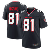 Jayden Higgins Houston Texans Game Jersey - Navy - Nike