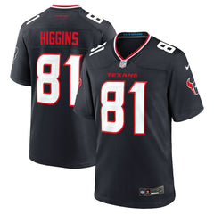 Jayden Higgins Houston Texans Game Jersey - Navy - Nike