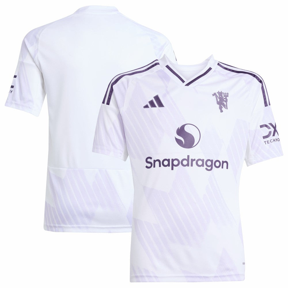 Adidas - Manchester United Youth 2025/26 Away Replica Jersey - White