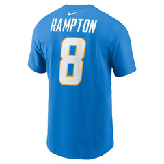 Omarion Hampton Los Angeles Chargers Name & Number T-Shirt - Powder Blue - Nike